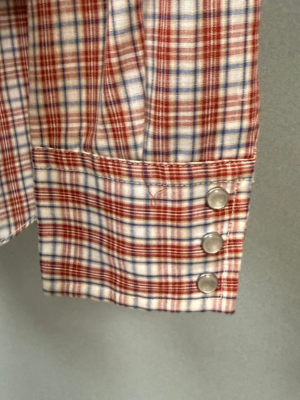 70s Amy Barr Red Plaid Pearl Snap Western Shirt Women's M/38 Equestrian Cowgirl